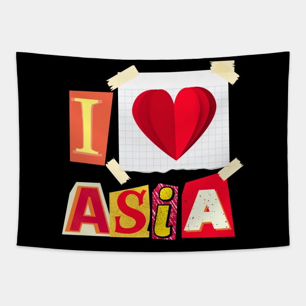 I love Asia Tapestry by Studio468