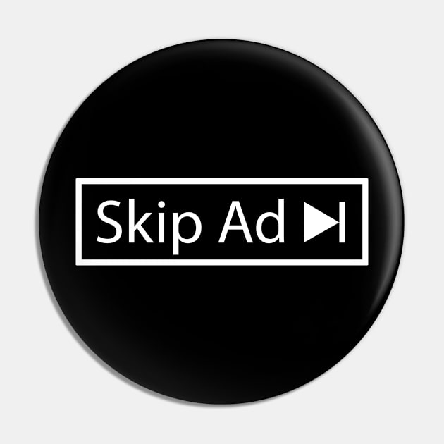 Skip Ad t-shirt Pin by PostCardTrip