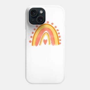 yellow and pink rainbow Phone Case