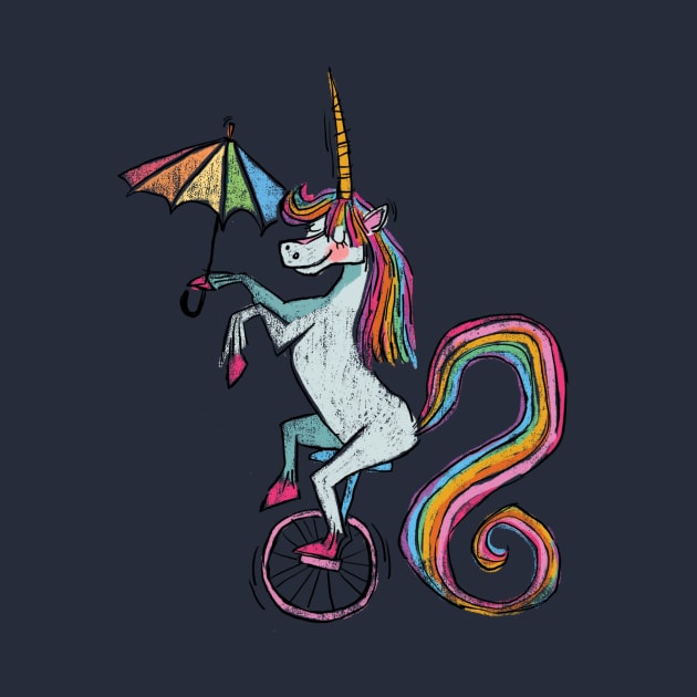 Unicorn Unicycle Umbrella by abzhakim