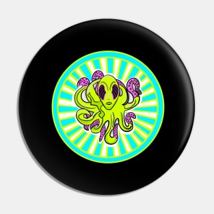 Alien Octopus Pin