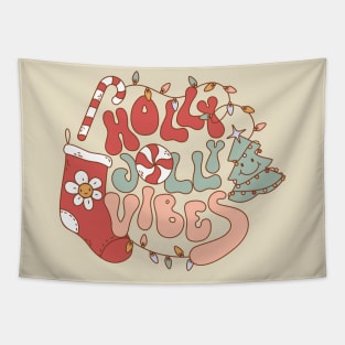 Holly Jolly Vibes Tapestry