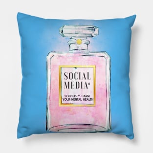 Eau de Social Media Seriously Harm Your Mental Health Pillow