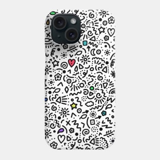 Doodles with Pops of Color Phone Case