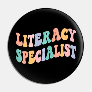 Back to School Teacher, Groovy Retro Literacy Pin