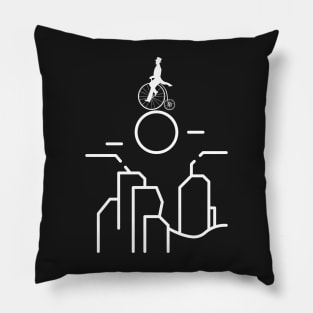 Cycling on the moon Pillow