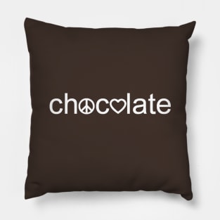 Peace, Love, and Chocolate Pillow