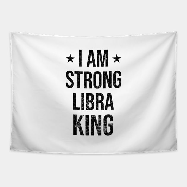 I am Strong Libra King Tapestry by Rishirt