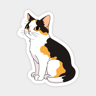 Cute Calico Cat Art Magnet