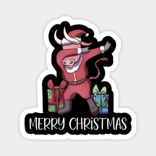 Christmas Dabbing Ox Magnet