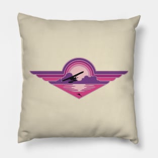 Seaplane Sunrise Pillow