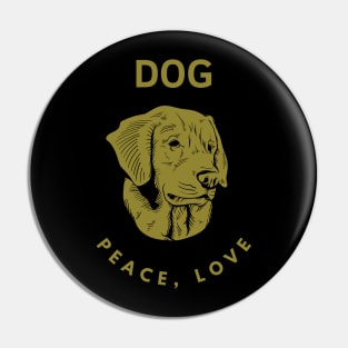 dog lovers gold Pin