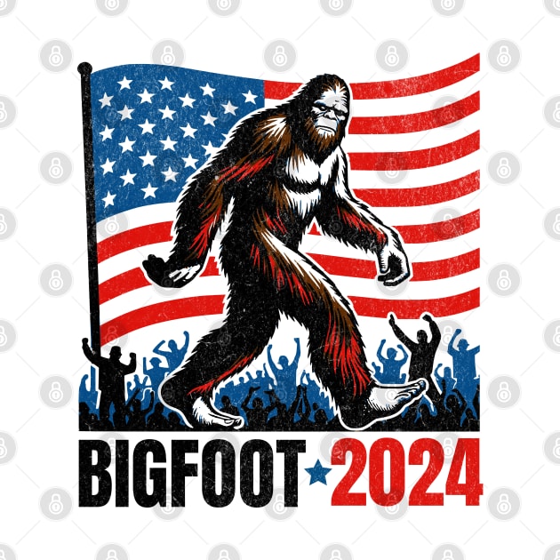 Bigfoot for President 2024 by Cosmic Dust Art