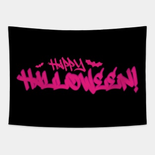 Happy Halloween Graffiti Tapestry