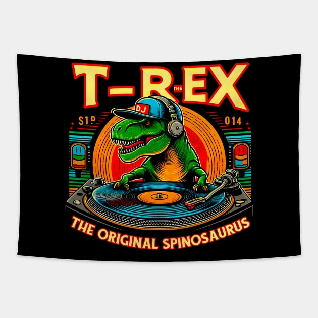 T-REX The Original Spinosaurus  funny  retro Quotes Tapestry by T-shirt US