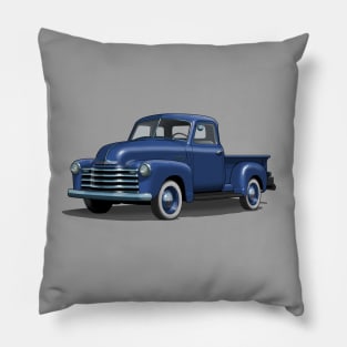 Blue 1949 Chevrolet pick up truck Pillow