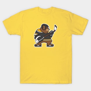 Boston Bruins T Shirt Men Medium Adult Black NHL Hockey Retro Big Bad Bear