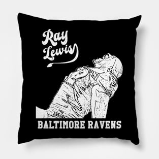 Ray lewis | White retro | Football Pillow