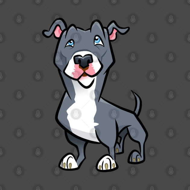 Blue Pit Bull by binarygod