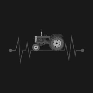 Farm Tractor Heartbeat Funny Best Farmers T-Shirt