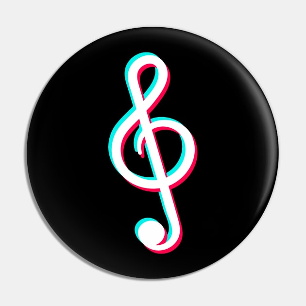 TikTok Music Sign White Pin by ThingyDilly