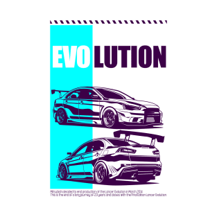 Lancer Evo X Cyan Purple T-Shirt