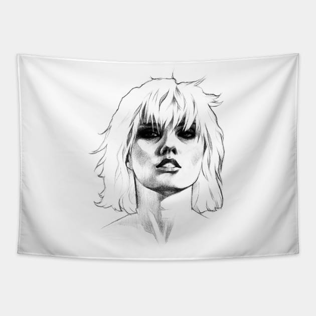 Debbie Harry Blondie Tapestry by korobovart