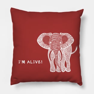 Elephant - I'm Alive! Pillow