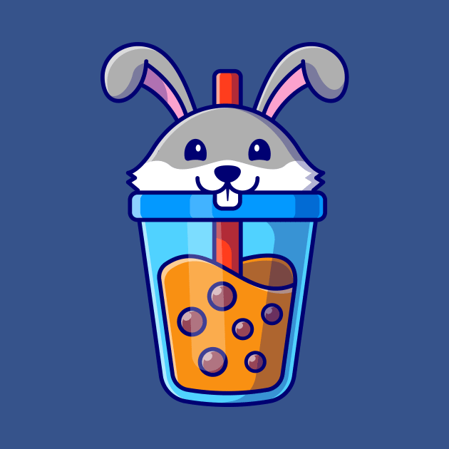 Cute Rabbit Boba Milk Tea Cartoon by Catalyst Labs