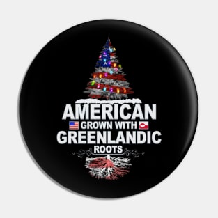 Christmas Tree  American Grown With Greenlandic Roots - Gift for Greenlandic From Greenland Pin