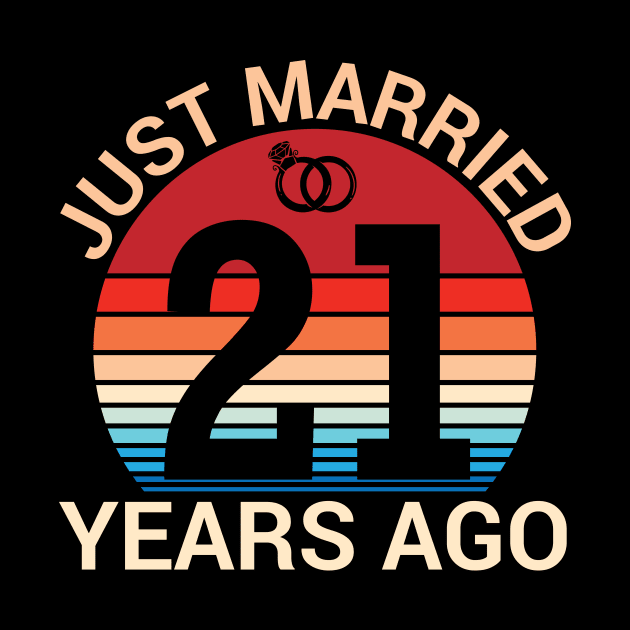 Just Married 21 Years Ago Husband Wife Married Anniversary by joandraelliot