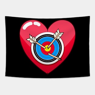 Heart Target and Arrow Tapestry