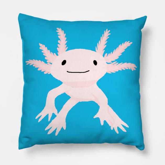 Axolotl Pillow by alxandromeda