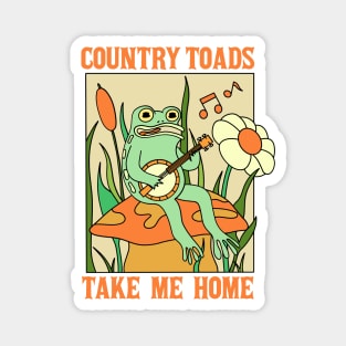 Country Toads Take Me Home Magnet