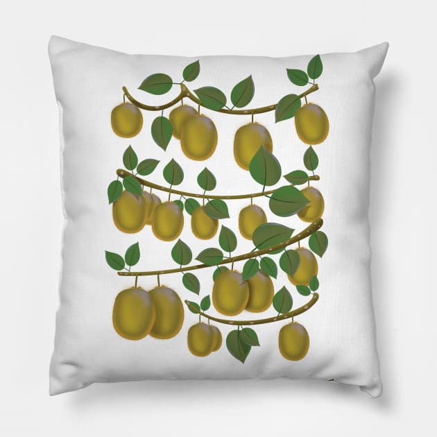 kiwi Fruit Pillow by nickemporium1