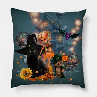 Cute funny halloween design Pillow