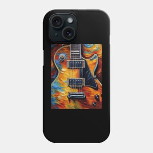 Les Paul Style Guitar - Van Gogh Style Phone Case