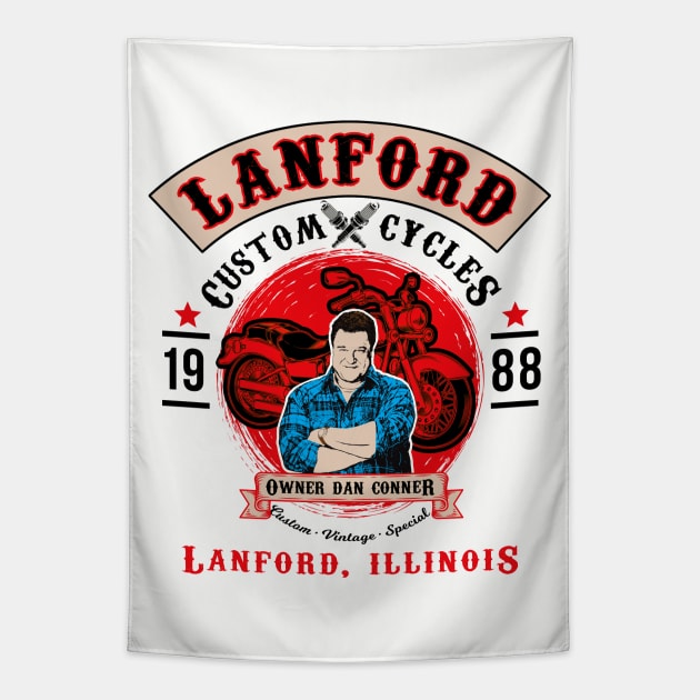 Lanford Custom Cycles Dan Conner Lts Tapestry by Alema Art