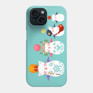 Matryoshka Nesting Moogles from FF14 Phone Case