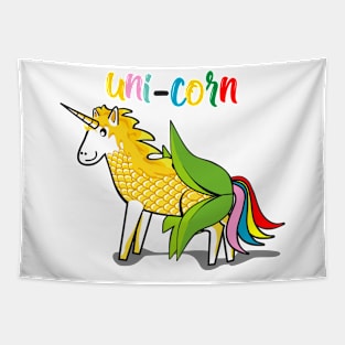 funny and cute unicorn Tapestry