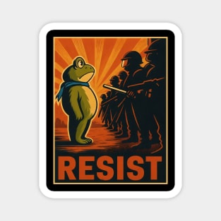 Frog Resist Portland Frog Protest - Portland Frog Activist Magnet