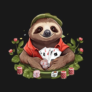 Poker Shirt | Sloth Playing Poker T-Shirt