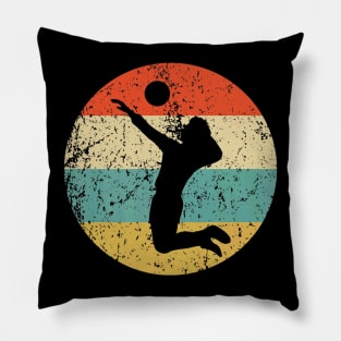 Volleyball Vintage Retro Volleyball Player Love Girl Pillow