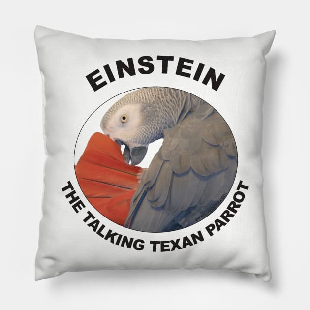 Einstein Parrot African Grey Logo Pillow by Einstein Parrot