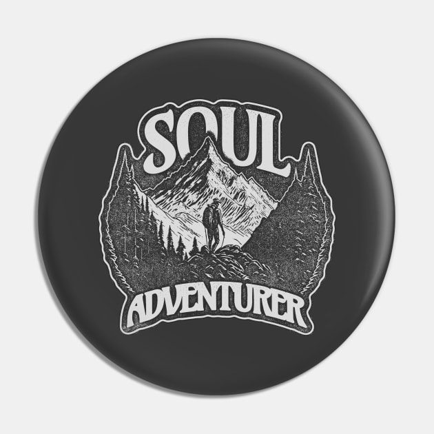 Vintage Retro Soul Adventurer Pin by metamorfatic
