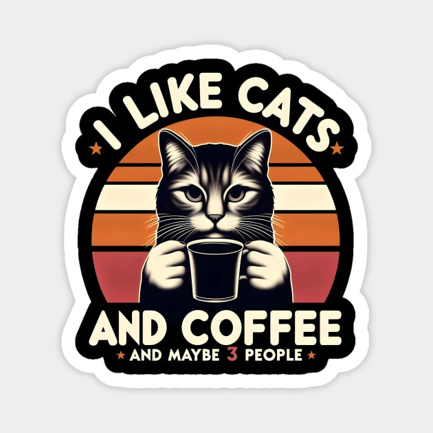 I like cats and coffee Magnet by Rizstor