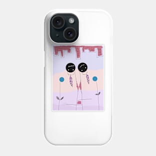 Kids and the Upside Down City Stick Figure Phone Case