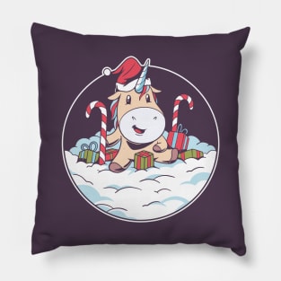 Santa Unicorn Pillow