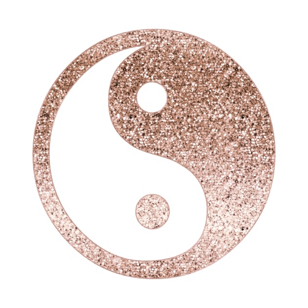 Sparkling rose gold yin yang by RoseAesthetic