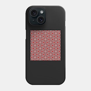 Pattern in red black white Phone Case